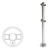 Ограждение полуростовое Стойка ограждения с 2-мя полупетлями Т-образная 