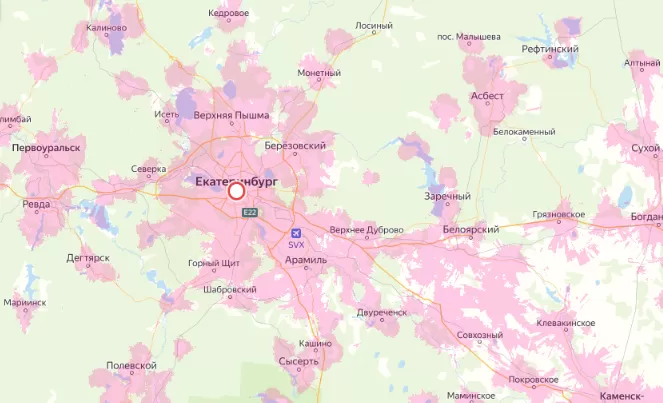 Зона покрытия Мегафон в городе Коломна и области 