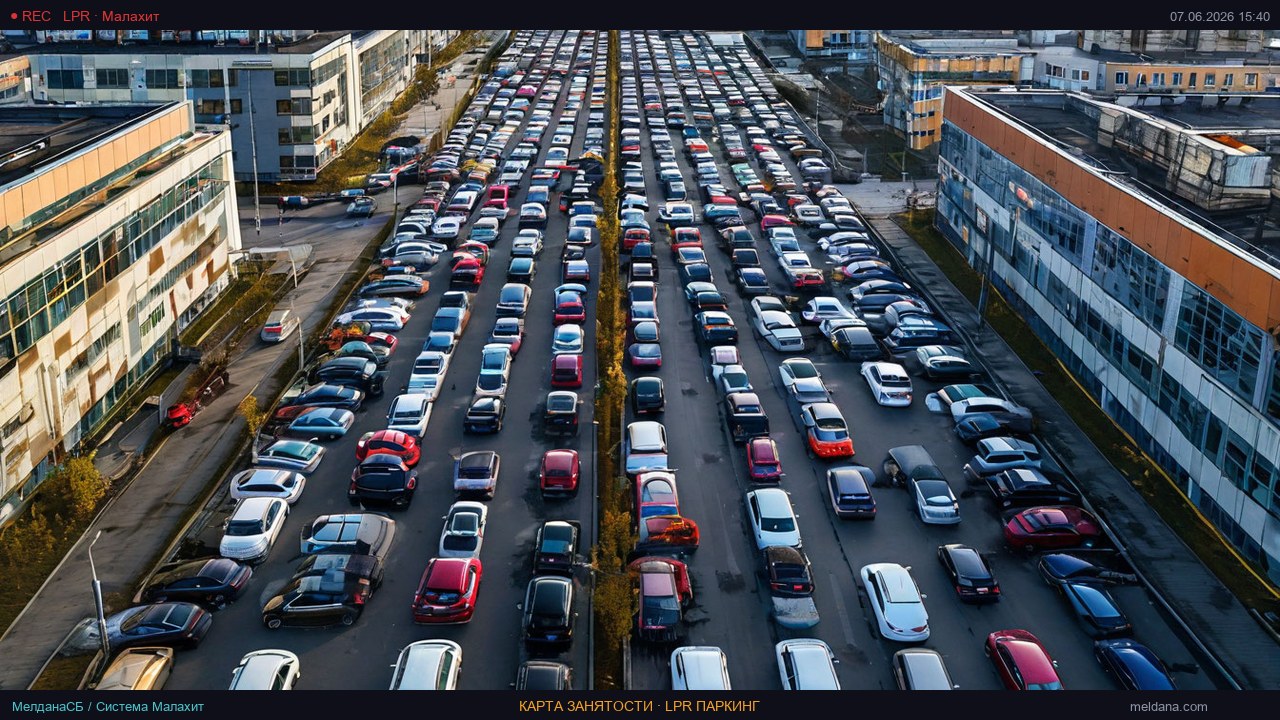 Карта занятости парковочного пространства бизнес-центра